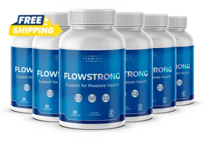 FlowStrong 3 Bottle Supply - Official Prostate Support Supplement for Men