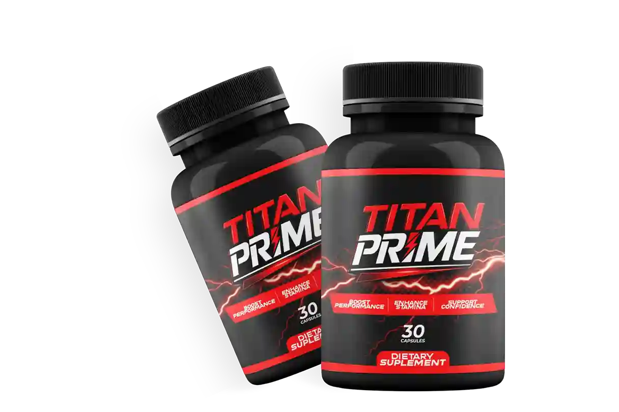 TitanPrime Gummy Supplement Bottles — 7 Botanical Ingredients for Men's Energy Stamina and Performance